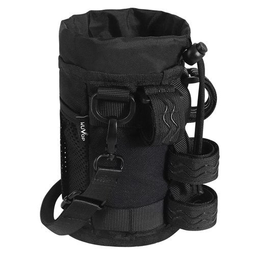 WUVOP Bike Cup Holder, Water Bottle Holder Handlebar with Mesh Pockets, Universal Cycling Bicycle Water Bottle Drink Cup Cage for Cruiser, Scooter, Mountain, Road Bike, Wheelchair