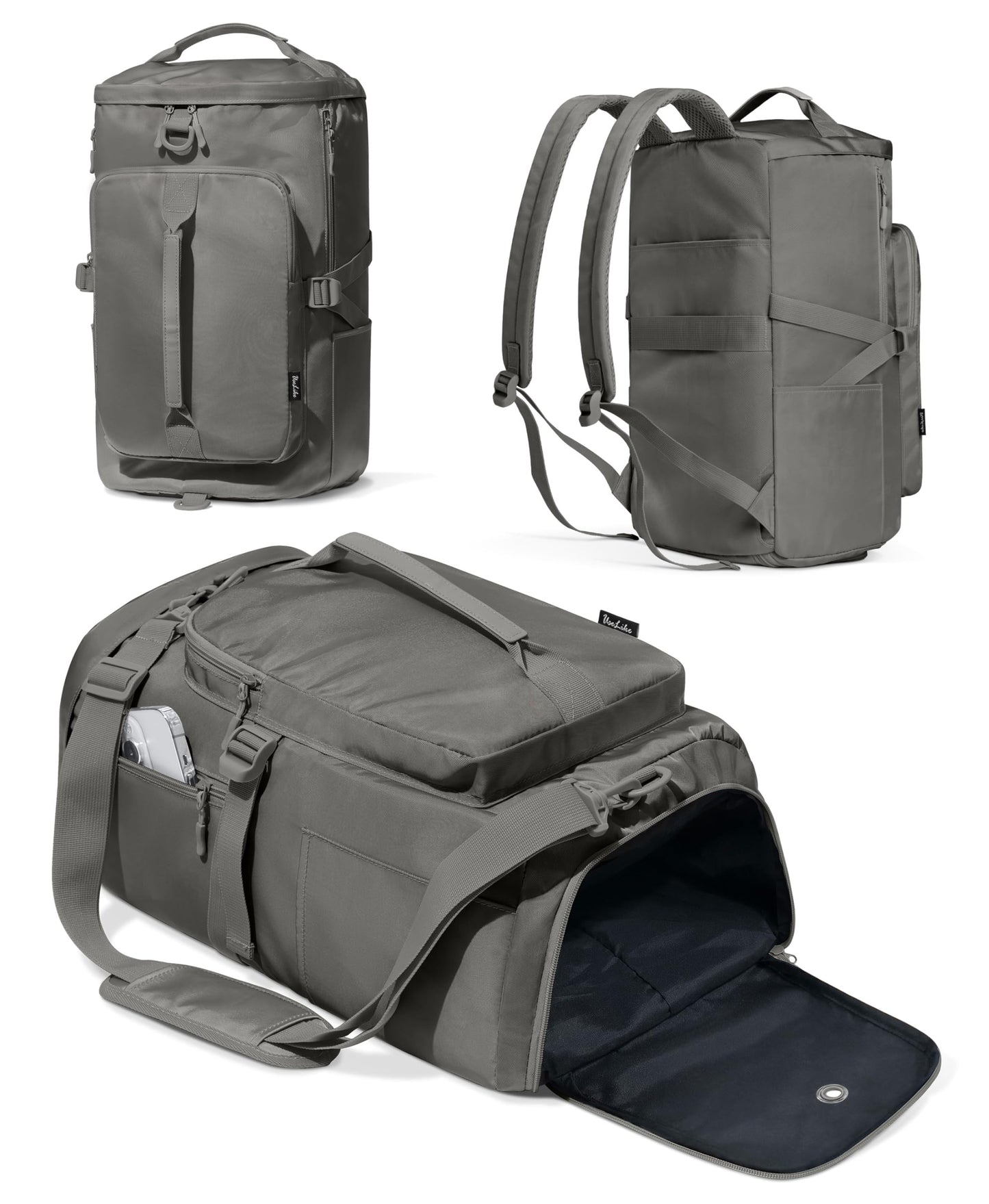 Gym Bag for Women with Shoe Compartment and Wet Pocket Convertible Gym Backpack workout Duffel Bag Multiple Pockets 30L