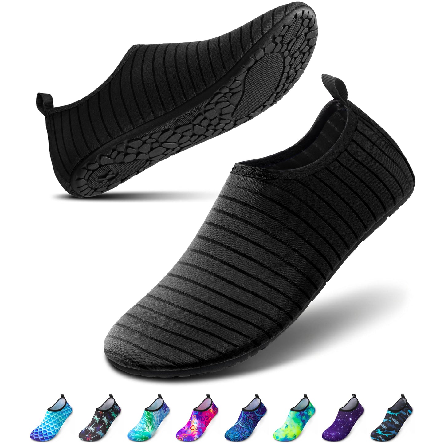 SIMARI Water Shoes for Women Men Aqua Socks Swim Surf Beach Barefoot Yoga Travel Camping Essentials Kayak Boat Accessories Quick-Dry Non Slip Adult Youth SWS002