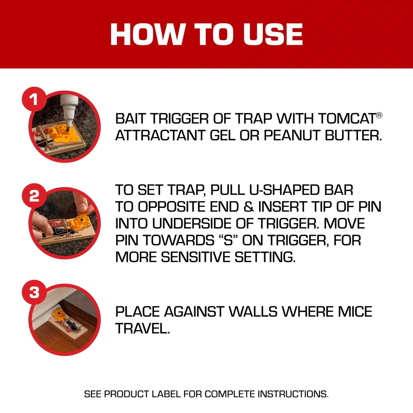 Tomcat Mouse Traps (Wooden), 4 Count Pack of 12