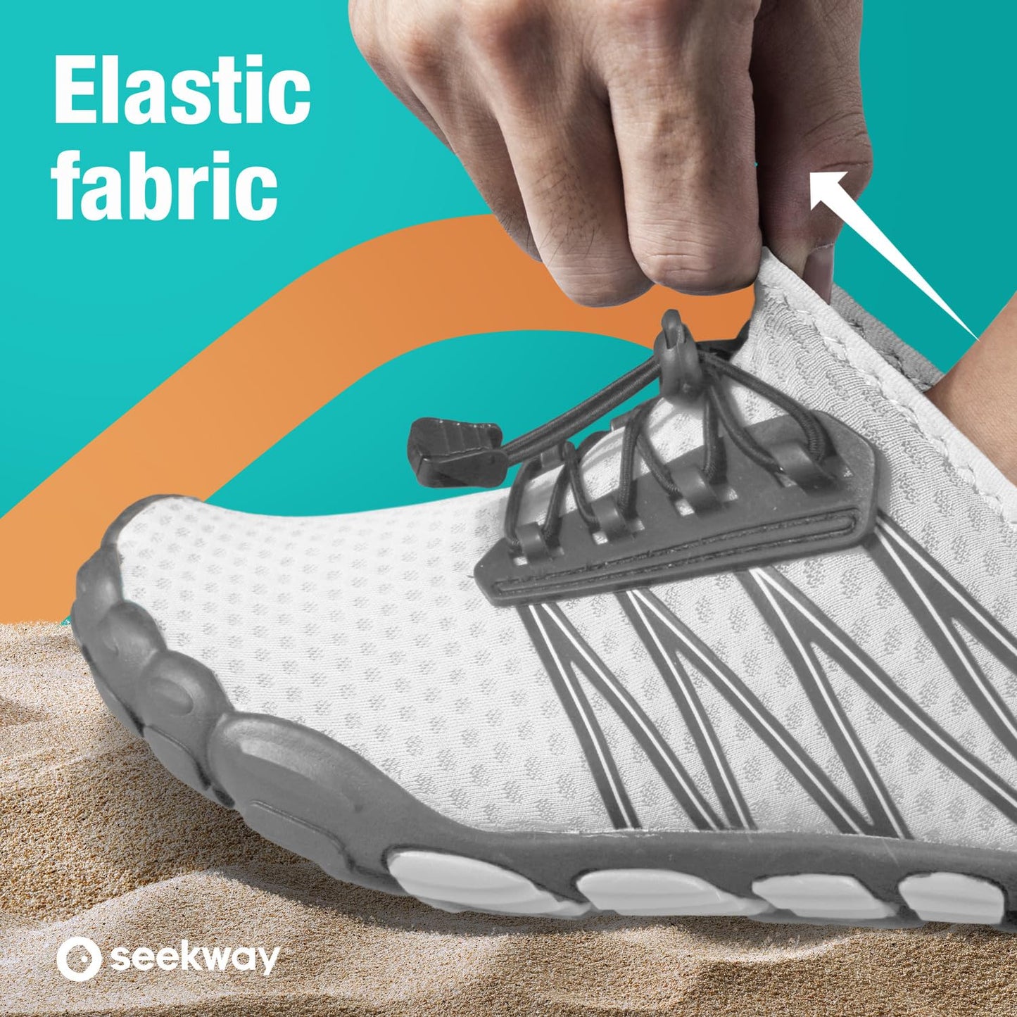 SEEKWAY Water Shoes Quick-Dry Barefoot Sports Aqua Beach Pool Swimming River Lake Hiking Kayaking Surfing Men Women AB055 Black Green SP001