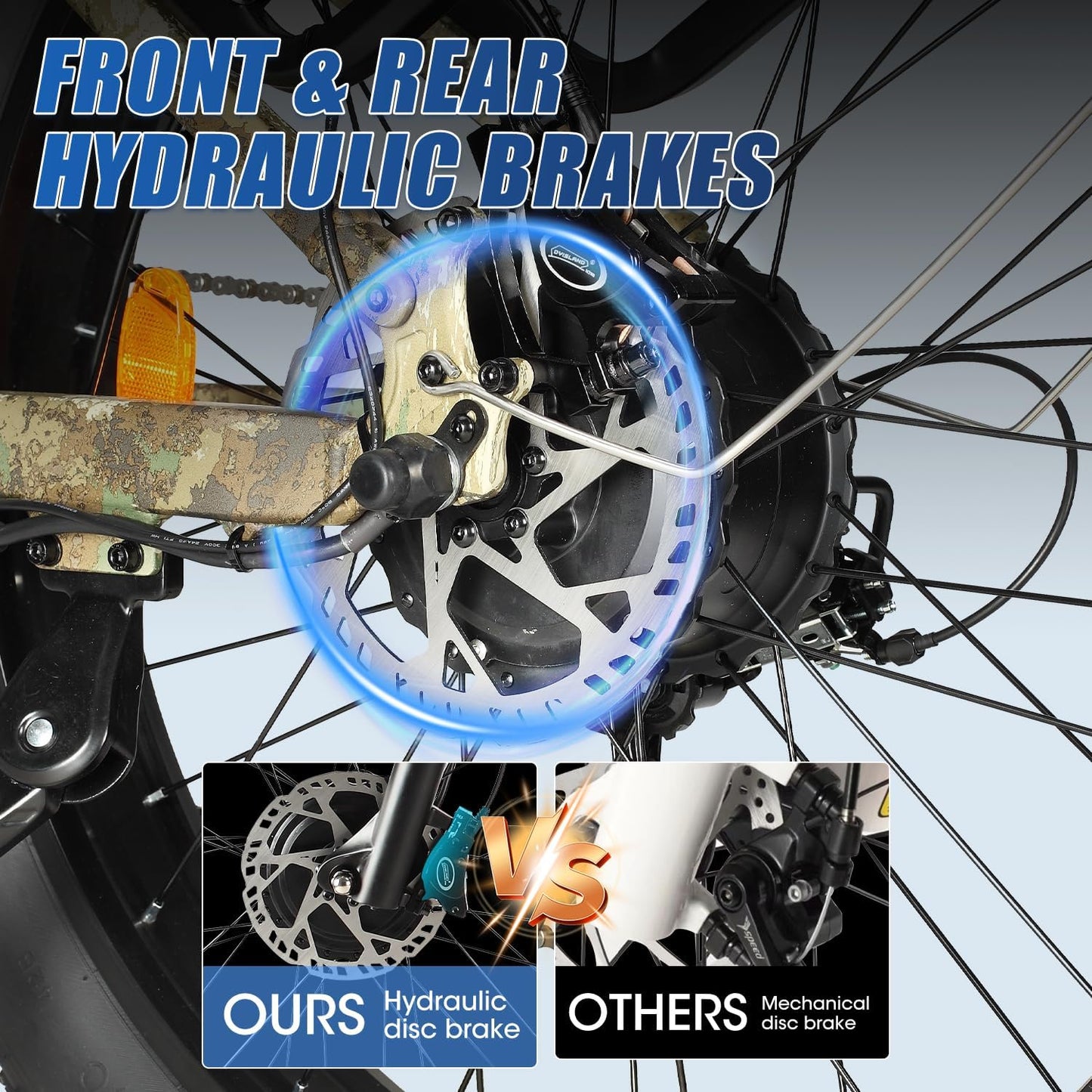 PHILODO Falcon 60V 32AH Off-Road Electric Bike 45MPH - 5000W Peak Dual Motor Hunting Ebike, Fat Tire Full Suspension Dirt Bike for Adults, Long Range Snow/Sand Electric Bicycle