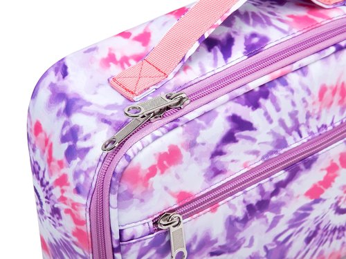 BLUEFAIRY Girls Backpack with Lunch Box Kids Bookbag Set Elemenatry School Bag 17" with insulated Lunch Bag Lunchbox Set Cute Back to School Gifts Mochilas Escolares para Niñas Tie Dye Purple