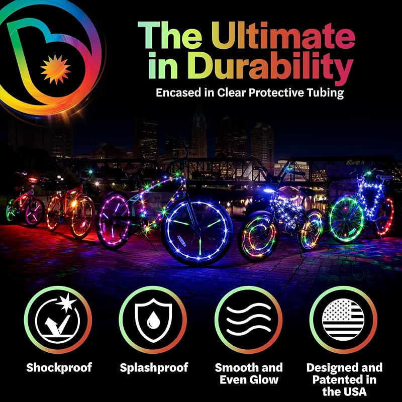 Color Changing Wheel Light 2-Pack for Kids Bikes - Brightz WheelBrightz, 1 Wheel Light Variation