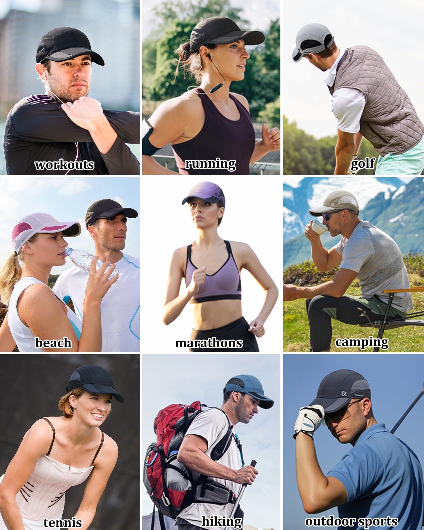 GADIEMKENSD Outdoor Running Hat Men's Dri Fit Cooling Sports Hats Quick Dry Golf Hats UPF50+ Baseball Cap Breathable Airy Mesh Dad Caps for Workout Camping Tennis Hiking Army Green M