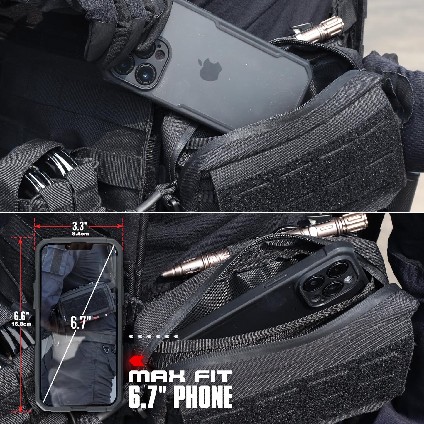 WYNEX Tactical Molle Admin Pouch, EDC Tool Pouch Small