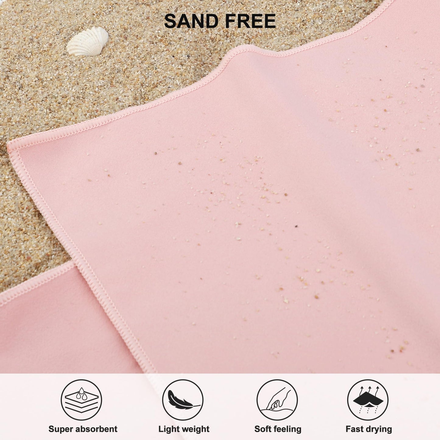 Rainleaf Microfiber Towel Perfect Travel & Gym & Camping Towel. Quick Dry - Super Absorbent - Ultra Compact - Lightweight. Suitable for Trip, Beach, Shower, Backpacking, Pool