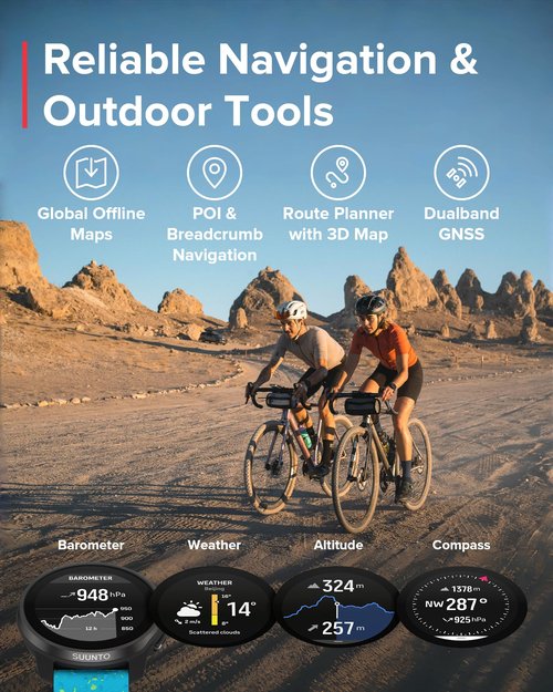 SUUNTO Race S GPS Sports Watch, 1.32" AMOLED Touchscreen w/Crown, 13 Days Battery Life, Training & Sleep Health Tracking, Dual-GNSS, 32GB Global Offline Maps, Lightweight for Running, Power Blue