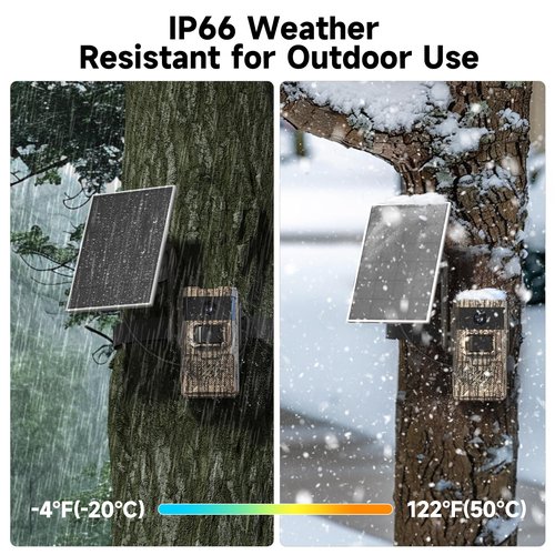 Trail Camera Unlimited Data Plan Cellular Trail Cameras 2K Live Feed 4G Game Camera Built in SIM Card Trail Cameras with Night Vision Motion Activated Waterproof IP66 Solar Cellular Security Camera