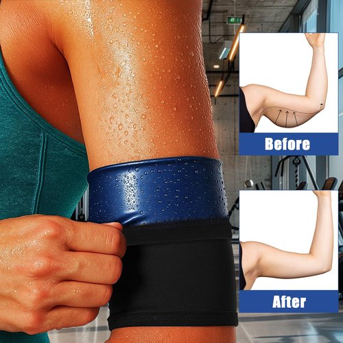 Hpmjz 2 pcs Women's Arm Trimmers Slimming Arms Sleeves Sport Arm Shapers Sweat Bands Compression Wrap Belt Helps Upper Arms Shaper for Workout Beauty Flabby Weight Loss Calories