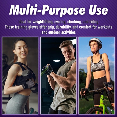 KSDD Shock Pro Weight Lifting Gloves for Men & Women – Breathable Gym Workout Gloves with Foam-Padded Grip for Weightlifting, Cycling, Riding, Climbing – Lightweight Durable Design