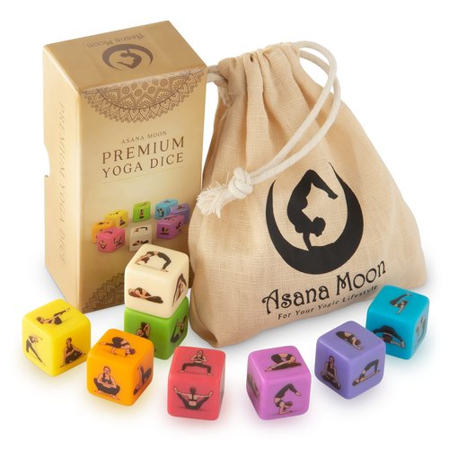 Asana Moon Yoga Dice ??One of The Unique Yoga Gifts for Women or Any Yoga Lover ??Yoga Accessories for Teachers and Yogis ??Yoga Gift Idea for Instructors