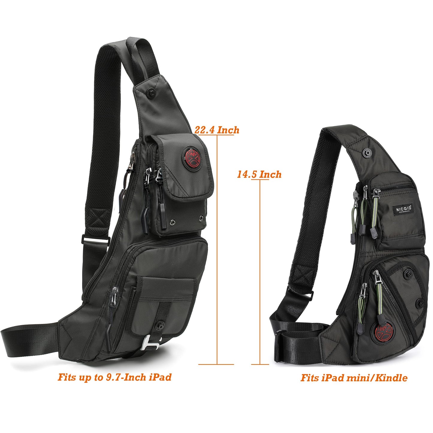 NICGID Sling Bag Chest Shoulder Backpack Crossbody Bags Casual Daypack for Men Women