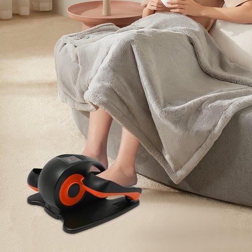 Under Desk Elliptical Machine,Electric Ellipse Leg Exerciser with Remote Control and LCD Screen,Manual Mode and Auto Mode Adjustable Speeds,MultipleFunctions Seated Pedal Exerciser for Homes,Gyms,Etc