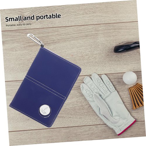 POPETPOP 1set Pu Leather Golf Scorebook with Pencil Stylish Golf Score Keeper Portable Score Card Holder for Course Practice Ranges Elegant Design for Enthusiasts