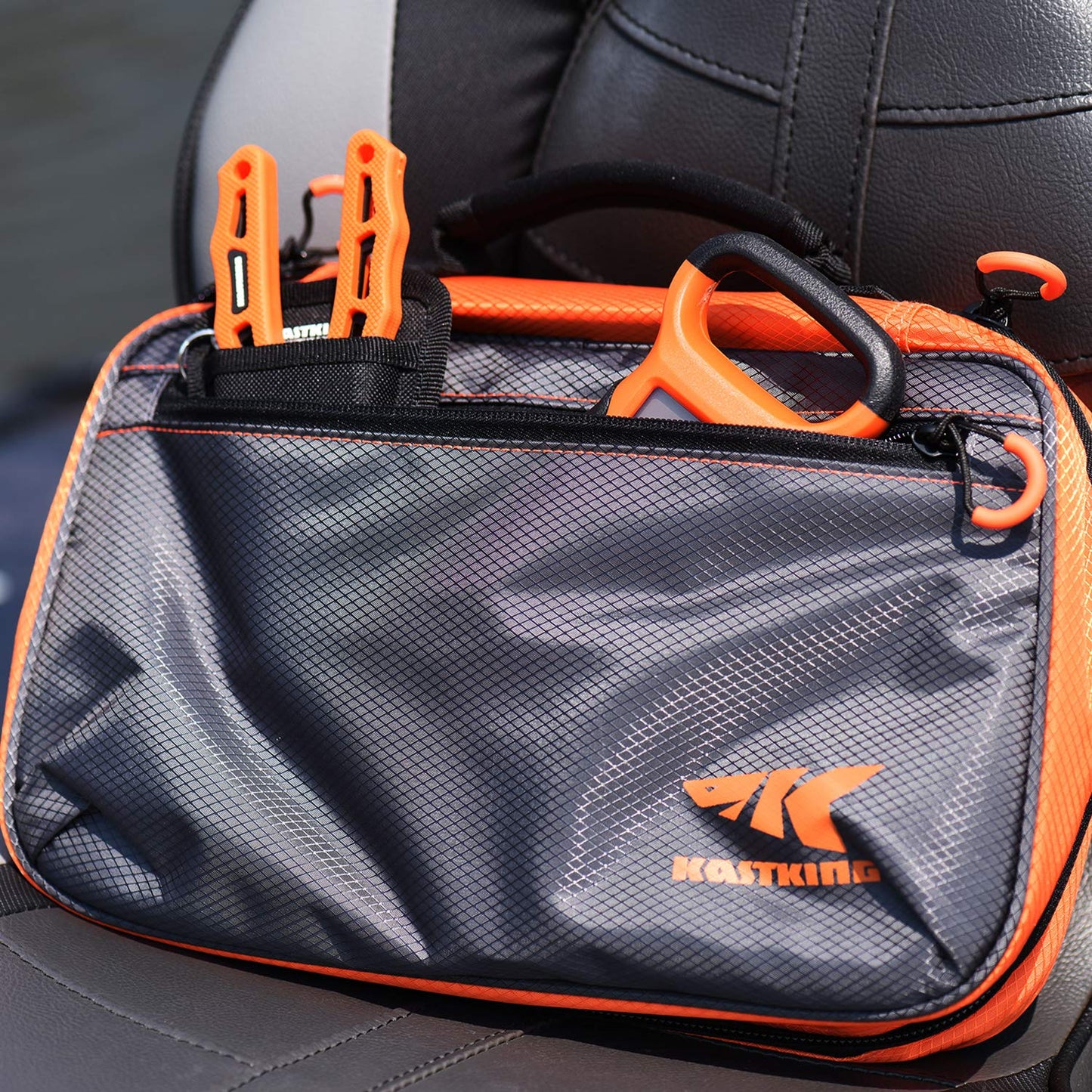KastKing Signature Lure Bag Utility Binder Tackle Bag - Fishing Gear, Self-Healing Zippers & Padded Handle Design