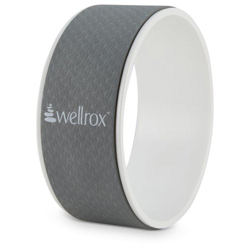 Wellrox 12-Inch Yoga Wheel - Back Cracker, Roller for Pain Relief - Grey