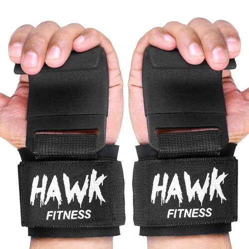 Hawk Sports Black - Lifting Hooks - Wrist Hooks for Weightlifting