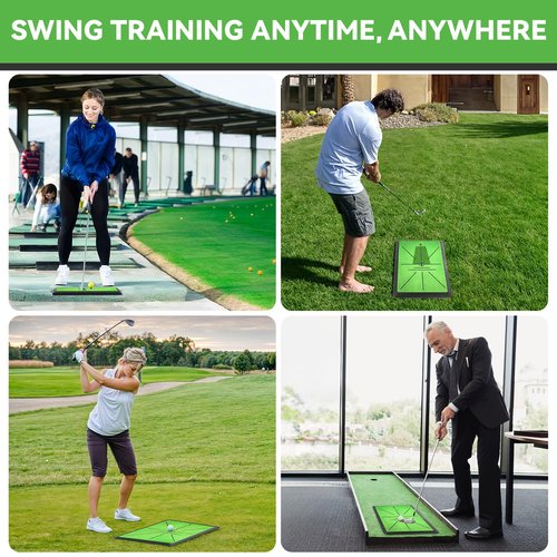 Golf Hitting Mat, Golf Practice Mat Outdoor Indoor for Training Chipping Show Swing Path, Golf Impact Turf Mat with Rubber Backing,Golf Accessories for Men,Gifts for Men/Dad/Husband