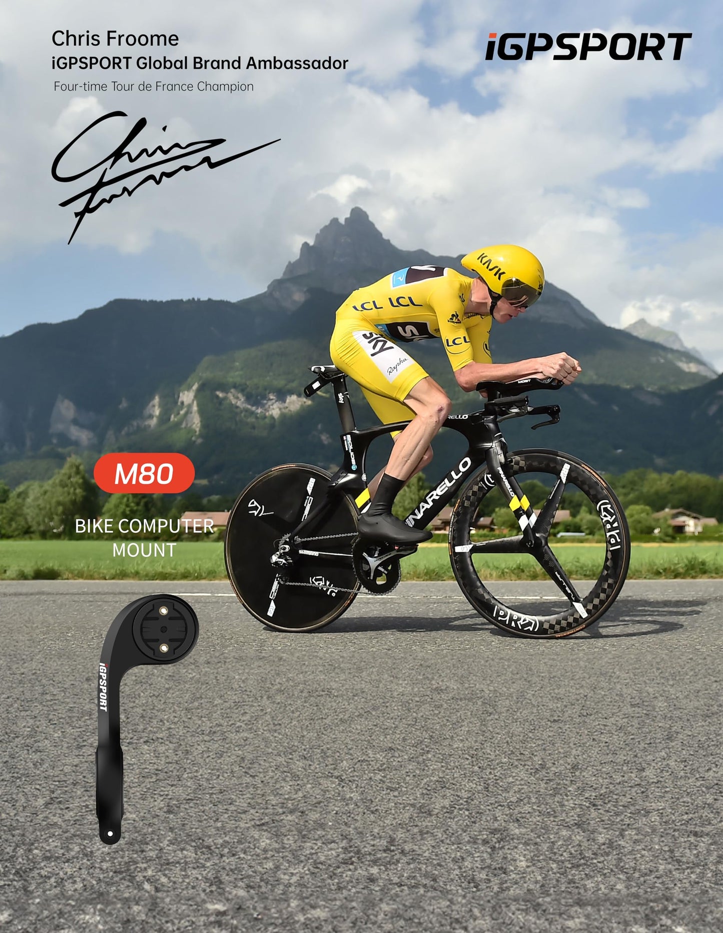 iGPSPORT Bike Computer Mount, Common Extended Out Front Bike Mount Compatible with Garmin Wahoo Cycplus CooSpo XOSS Cycling Computer