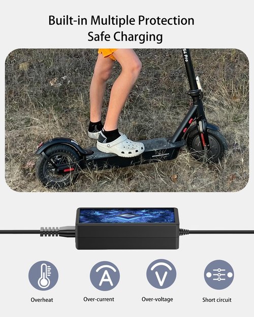 VHBW 42V for Phantom Gogo Electric Scooter Charger Compatible with Phantom Gogo A8/A9/A10 Electric Scooter