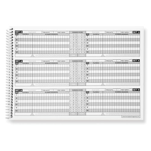 Murray Sporting Goods Volleyball Scorebook - 30 Matches - 20 Positions | Score Keeping Book for Stats - Youth, Little League, Adult