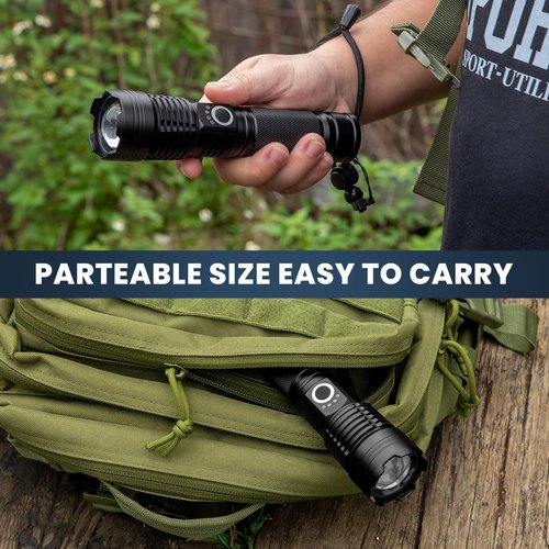 ALSTU 990,000 High Lumens Rechargeable Flashlights - 3 Pack Bright LED Flash Light for Home, 5 Modes Handheld Flashlight for Camping Emergencies