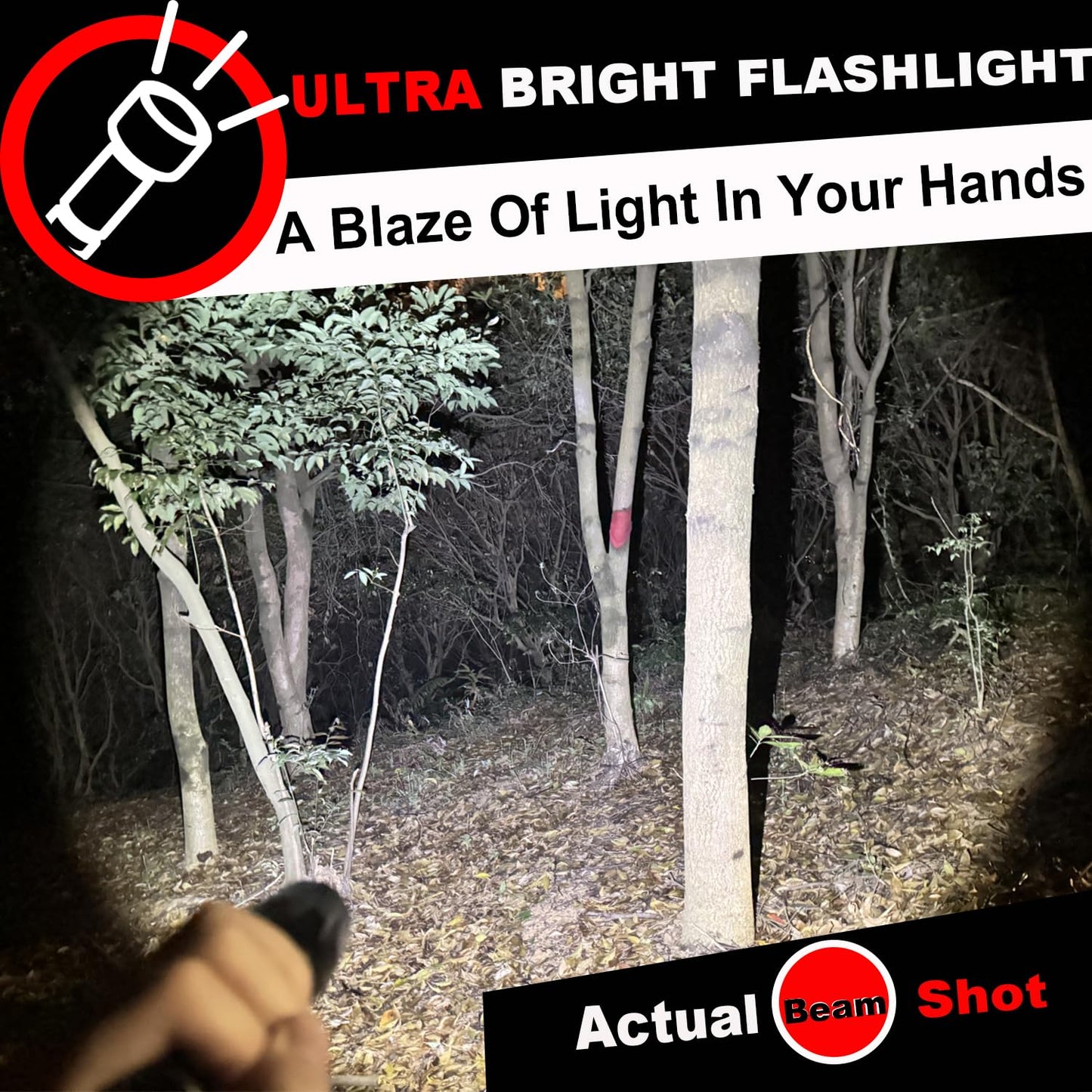 HinsGEAR 1 Mode Flashlights 6 Pack, Bright Zoomable LED Tactical Flashlight High Lumens, Water Resistant Portable Pocket Flash Light for Emergency, Camping Essentials, Gift - SL2000