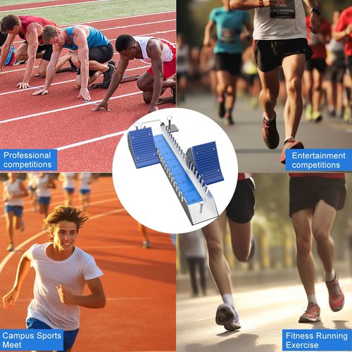Supvision Multi-Function Lightning Starting Block Sprinter Pedals 6 Angle Adjustable Sprinters Track and Field Aluminum Suitable for Plastic Runway Cinder Track
