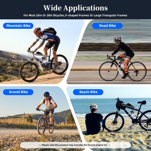 Mahugde Upgraded 100cc Bicycle Engine Kit 2 Stroke Bike Motor, Air-Cooling Gas, Engine Motorized Bicycle Kit with CDI Ignition Mode and 36-Tooth Sprocket for Most 26"/28" Bikes Scooter