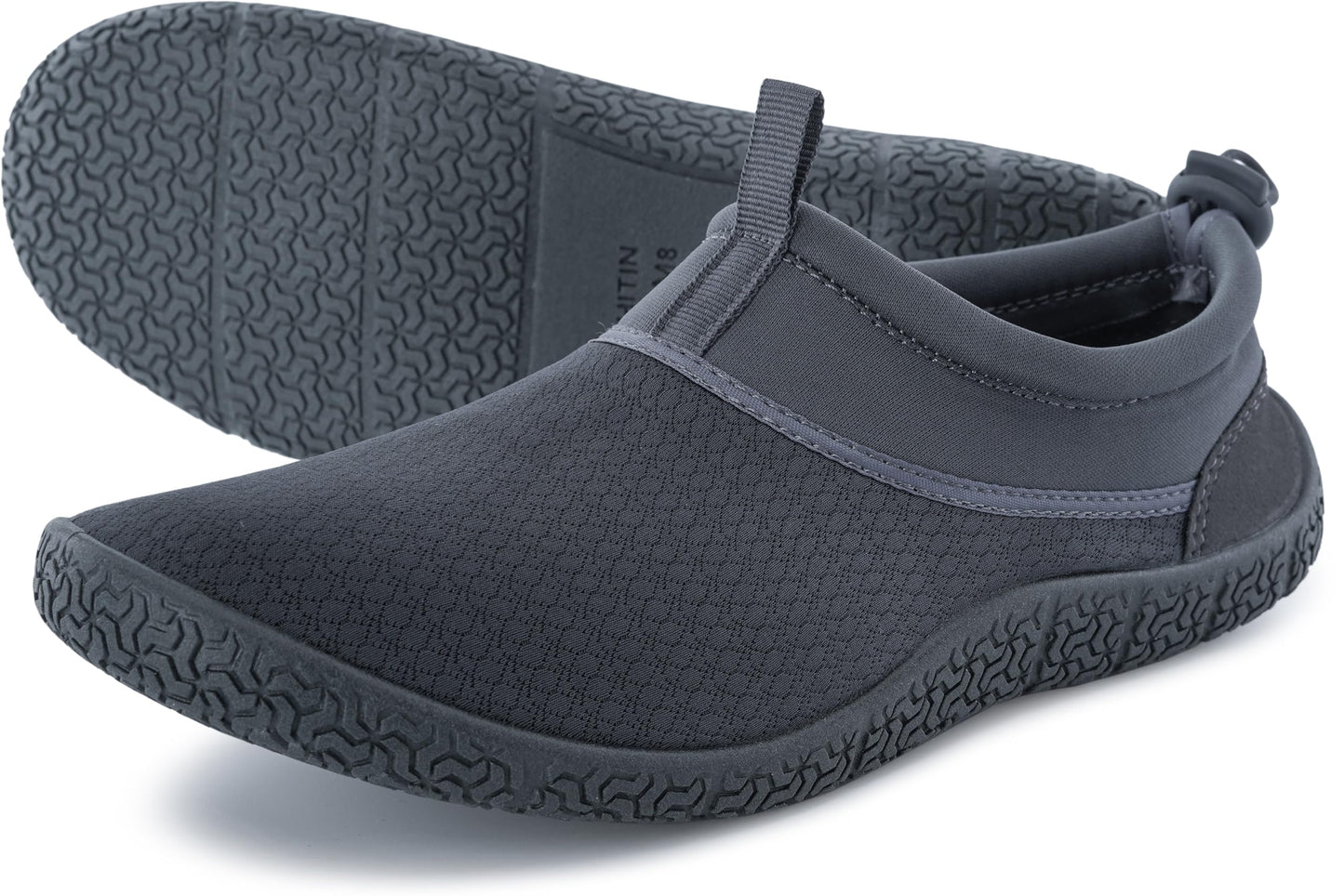 WHITIN Water Shoes for Men Women Aqua Barefoot Swim Socks Beach Minimalist Lightweight Outdoor Surf Boating Kayak Sand Walking Footwear Dark Grey