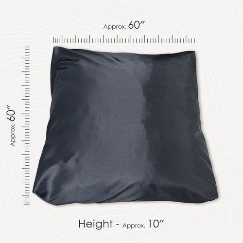 FoamTouch Black Crash Pad with Foam Blocks for Kids and Adults - Therapeutic Sensory Pad with Water Resistance Cover - 60" x 60"