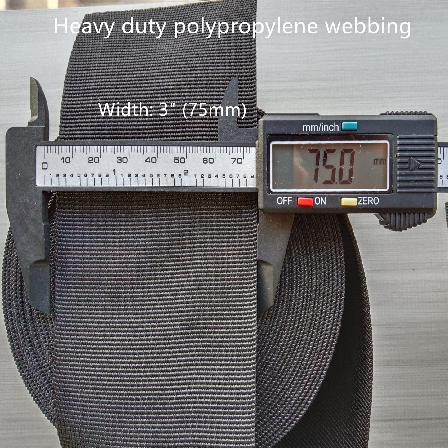 3 inch Webbing Strap for Lawn Chairs, 3" Olive Green Heavy Duty Polypropylene Webbing, 10 Yard