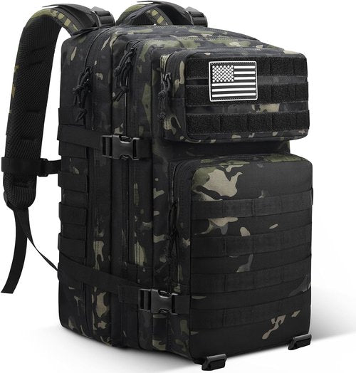 ULIEGTRS Military Tactical Backpack for Men Army 3 Day Assault Pack Outdoors Hiking Treeking Rucksack with Molle System