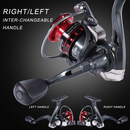 Mini Spinning Fishing Reel - 5.2:1 Gear Ratio 4+1 Ball Bearings Lightweight Aluminum Spool Freshwater & Saltwater Fishing Reel Left/Right Hand Retrieve,Green