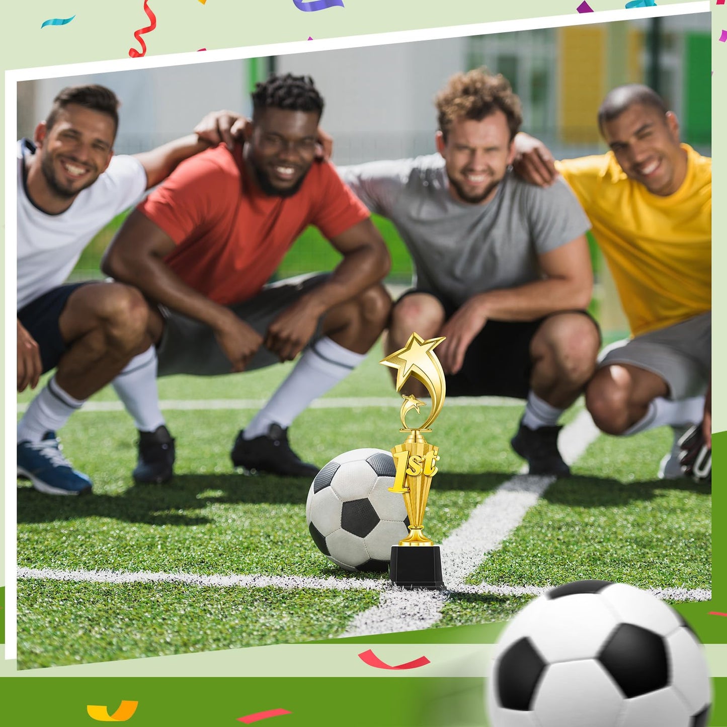 Motionchic 12 Pcs 1st 2nd 3rd Place Trophy Set 3 Award Medals in Gold Silver Bronze 3 Certificate Holders with Pages for Sports Basketball Soccer Competitions Reward Ceremony(Classic)