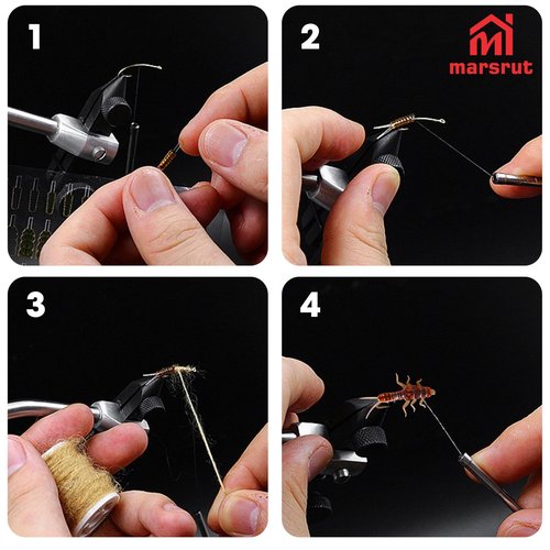 30pcs Stonefly Lures for Fly Fishing Baits, Synthetic Fly Tying Materials, Plastic Body Soft Artificial Flies Combo Set for Fishing, Including Hooks and Stickers