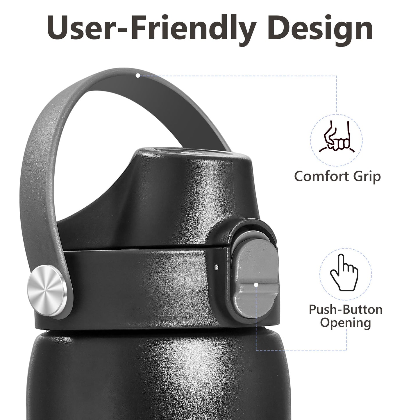 2 IN 1 Replacement Lid for Owala Freesip, UPGRADE Handle