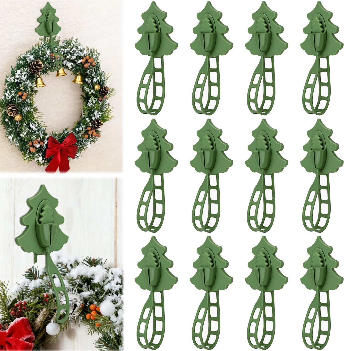 XANGNIER Christmas Garland Hooks for Mantle,Reusable Silicone Garland and Stocking Mantel Holders,Garland Hanging Hooks for Wall,Fireplace,Light,Ornament Decorations,Wreath Door Hanger Christmas Decor