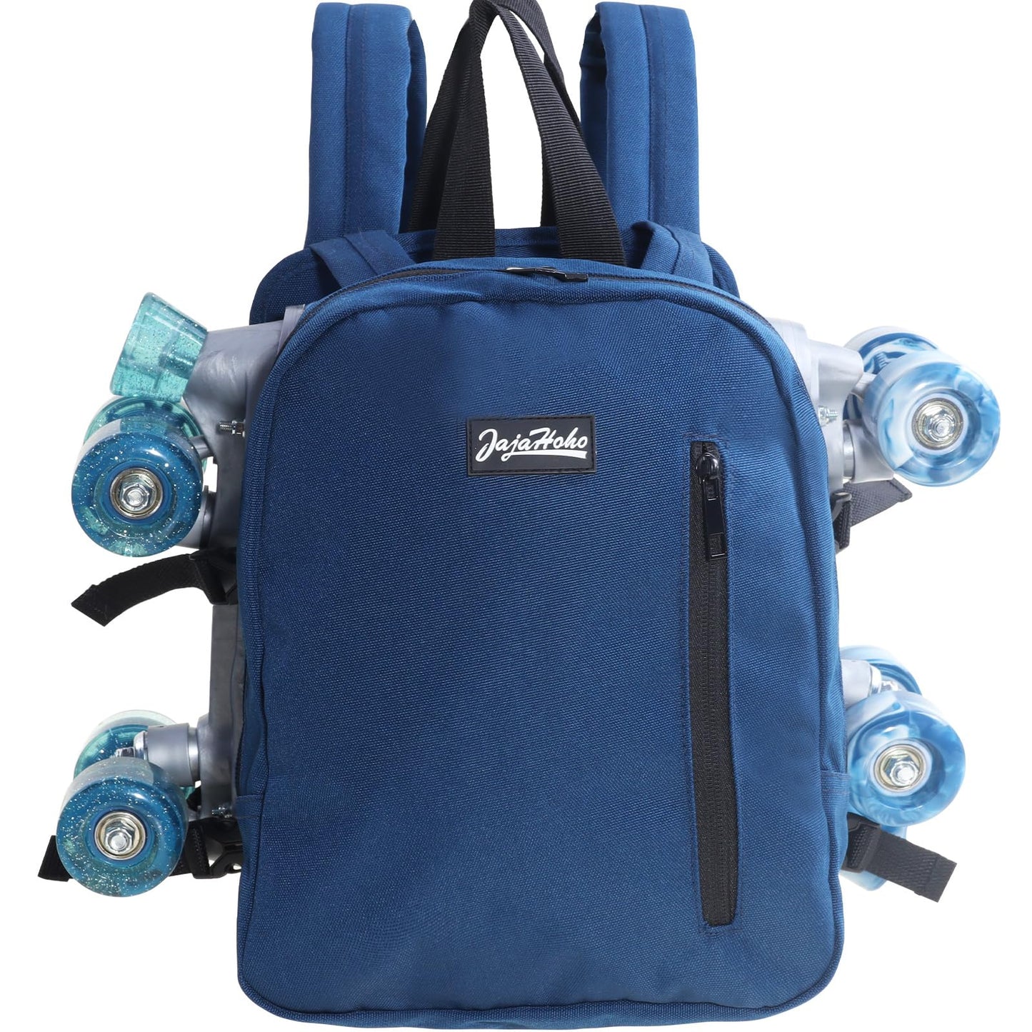 JajaHoho Roller skates bags for Women Men, Indigo Dark Blue Sports Backpack for Rollerskates, Ice skates, Inline skates, Skate Gear Storage, Durable and Stylish, 11.8 x 9 x 2.8 inches (Navy Blue)