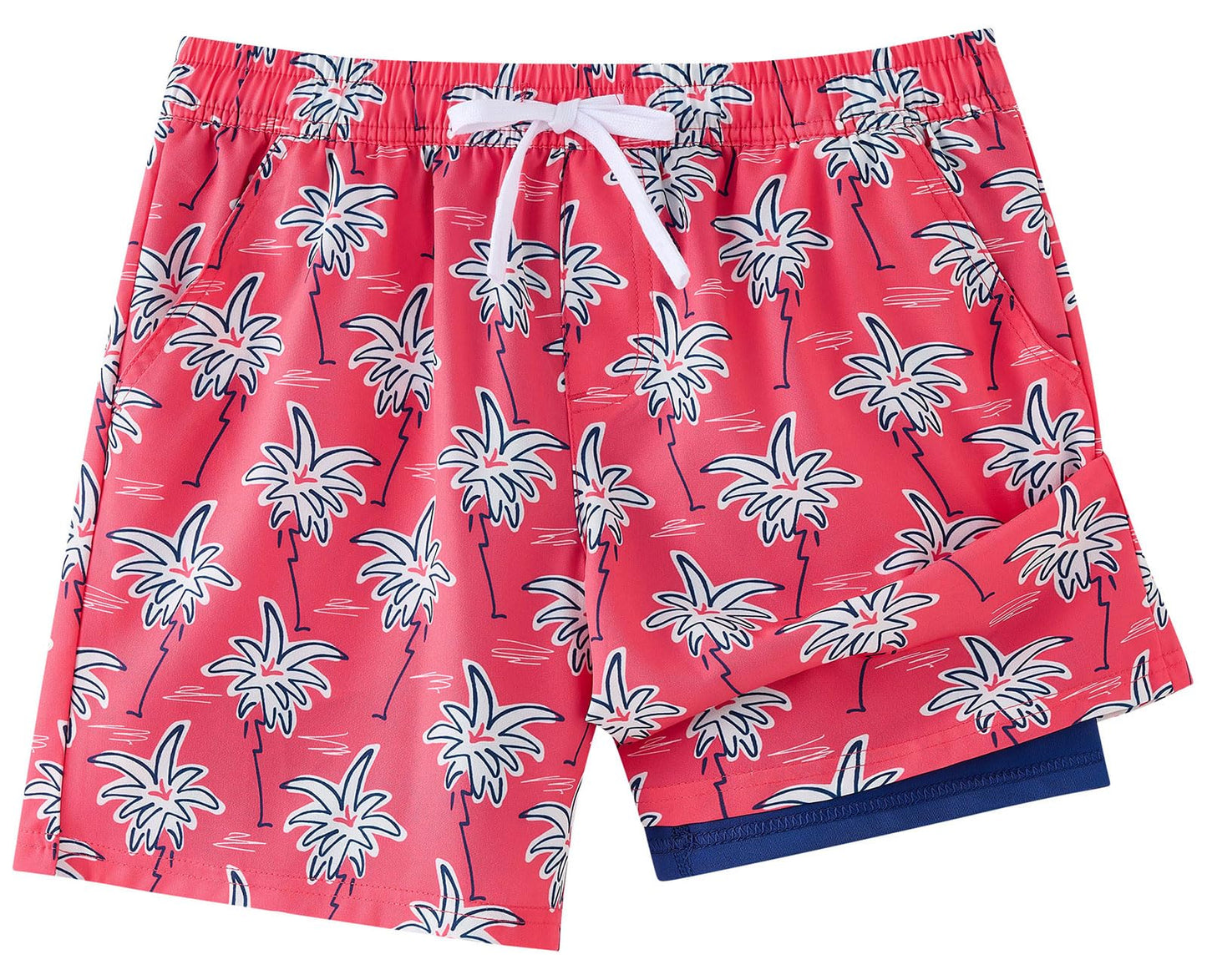 LIBREDGE Boys Swim Trunks Little Boys Swim Shorts Bathing Suit Kids Swimsuit with Compression Liner Quick Dry UPF 50+ Sun Protection 7