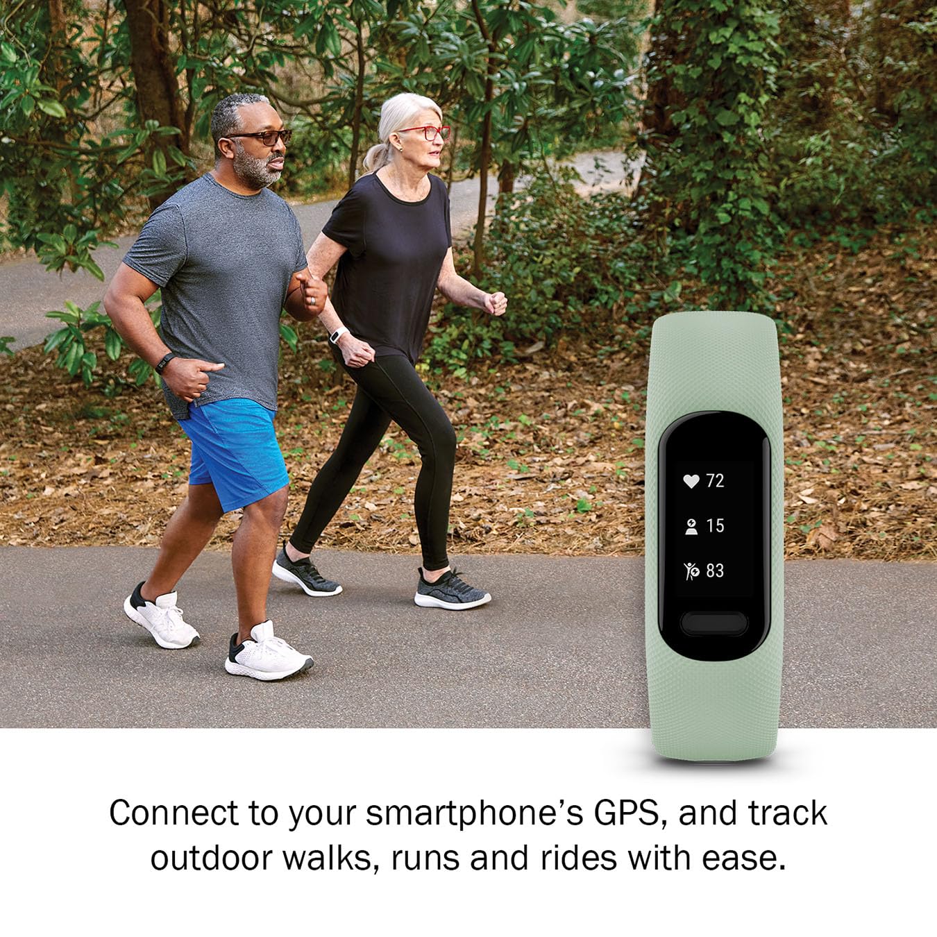 Garmin vivosmart 5 Fitness Tracker, Long-Lasting Battery, Wrist Heart Rate, Sleep Tracking, Smart Notifications, Compatible with Phone GPS, Mint, Signature Series Charger Bundle