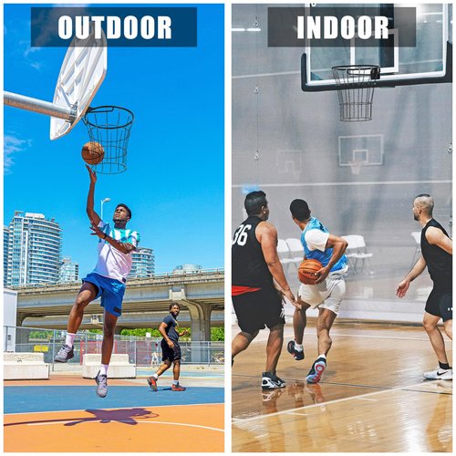 KingDolly Heavy Duty Chain Basketball Net - 12 Loops Anti-Rust Metal Hoop Accessory, Quick Snap Buckle Installation for Indoor/Outdoor Courts All-Weather Durability (Fits Standard 18" Rims)