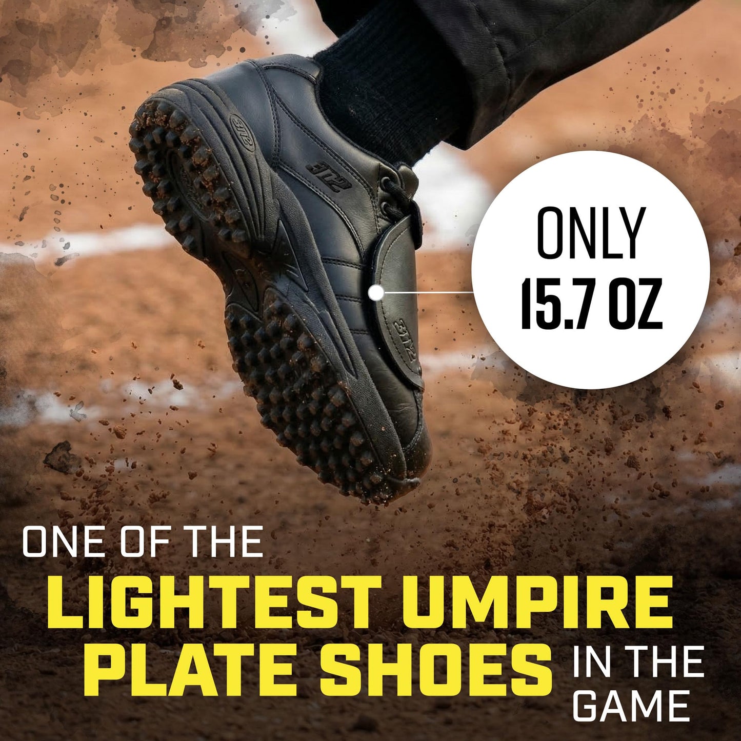 3N2 Men's Reaction Pro Plate Lo - Umpire Shoe Black 10.5 Medium