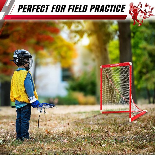 Lacrosse Goals for Youth & Kids Children Teens Backyard Training, Practice & Exercise, Set of 2
