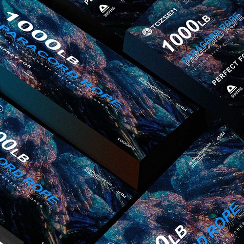 Paracord 1000lb | 1000 250 100 50ft Paracord (Blue, 250ft)