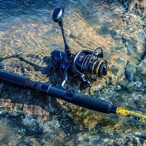 Sougayilang Spinning Rod Combo - MH Action Fishing Pole with Bait Feeder Reel for Catfish, Salmon, Steelhead Freshwater Saltwater Fishing- 7'0"/7'6" (7'6")