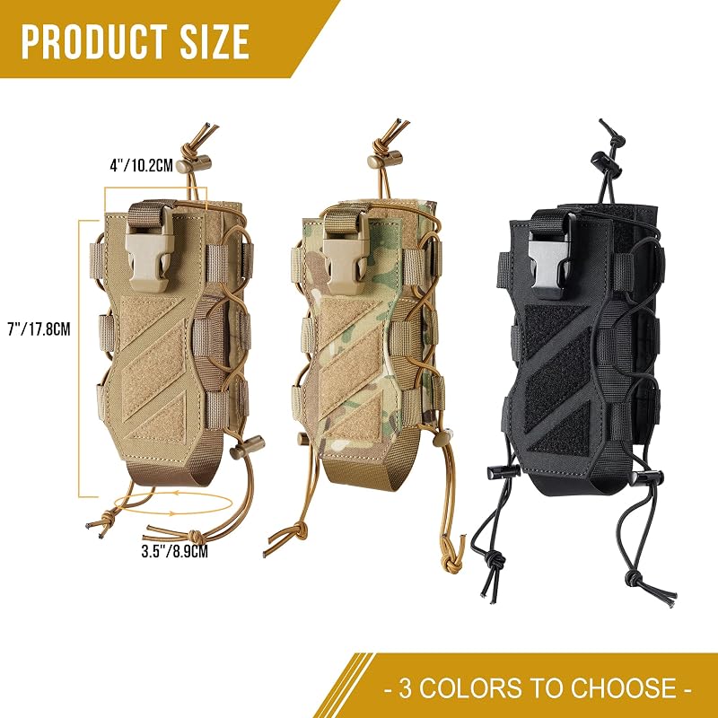 OneTigris MOLLE Water Bottle Pouch Holder CamO (18-32 oz) Variation: CamoC