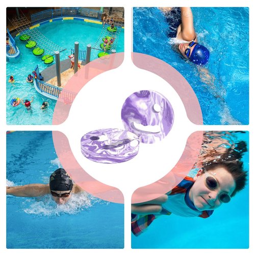 A - Water Aerobics Weights | Aquatic Fitness Discs | EVA Foam Aerobic Workout Discs | Pool Resistancee Aerobic Equipment for Adults & Swimming Beginner - 7.09 Inch in Diamete