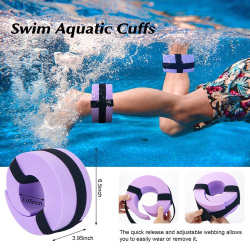 HOMNUTS Water Dumbbells Aquatic Exercise Combo Set, High Density Water Weight Set, Swimming Belt, Swim Aquatic Cuffs for Swim Fitness Training Water Exercise